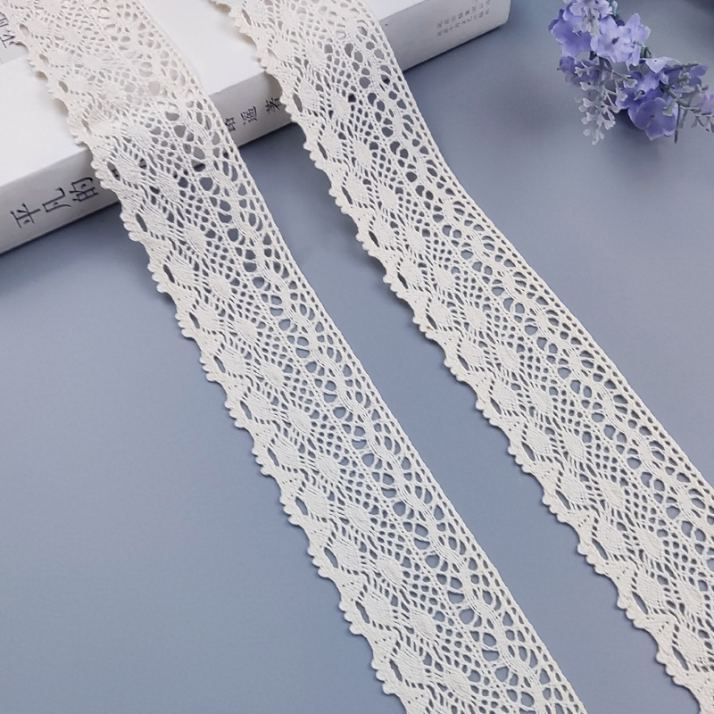 4.5cm cotton ribbon lace accessories Guangdong manufacturers wholesale Lolita skirt embroidery 4 4cm lace