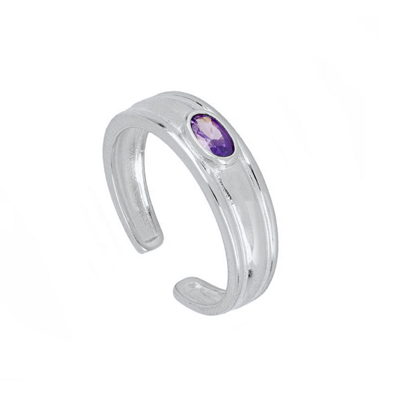 Anillo Abierto De 18k Geométrico Con Goteo De Aceite A Través De La Frontera Para Hombres Y Mujeres Anillo De Cobre De Moda Para Mujeres display picture 4