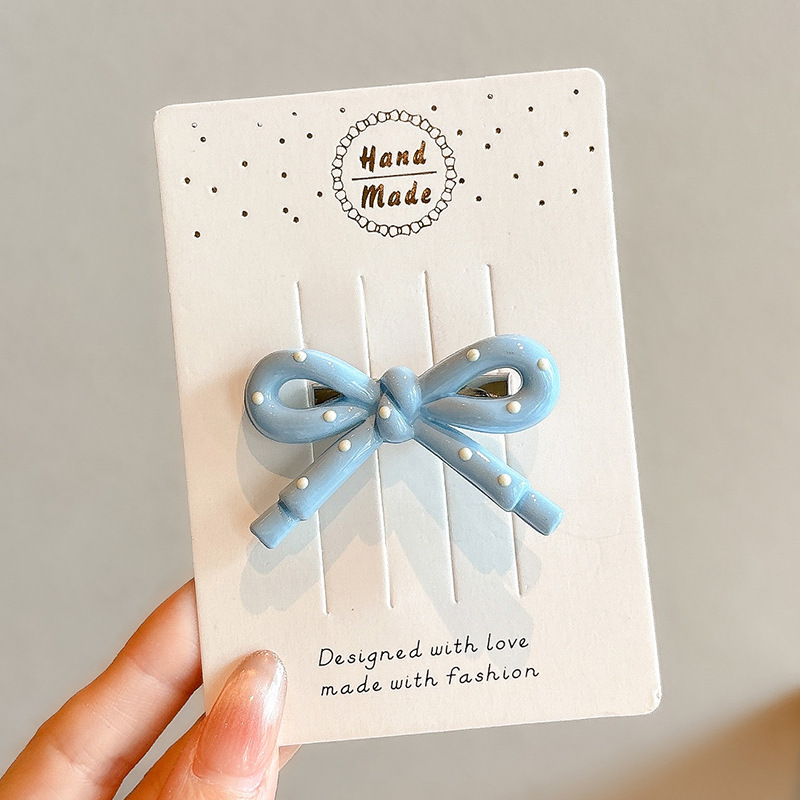 Crema ondulado punto arco clip para el cabello de la mujer adorable lateral cabello roto frisa clip de boca de pato clip para la niña clip para el cabello