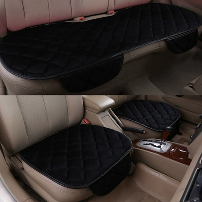 Cushion, Universal Car Seat Cushion: Wool pad - diamond-shaped-three-piece-set-classic-black