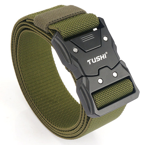 New Tactical Buckle Men's Elastic Elastic Belt Workwear Outdoor Training Versatile Belt Quick Release Pants Belt Wholesale