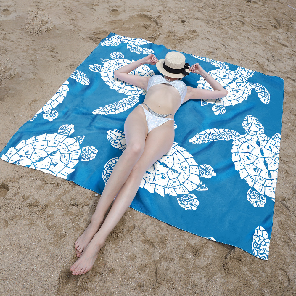 Tapete de picnic tapete ultrafino tapete impermeable y a prueba de arena tapete de playa portátil a prueba de humedad tapete de playa de impresión digital al aire libre