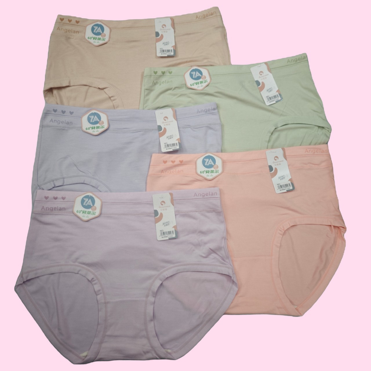 60S Girl Modal Underwear for Women, Comfortable, Antibacterial, Skin-Friendly, New Mid-High Waist Women's Briefs, Source Factory