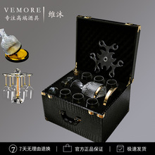 工厂直销水晶红酒杯套装高档高脚杯轻奢钻石葡萄酒杯皮箱礼盒代发