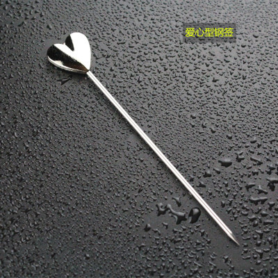 304 de acero inoxidable ensalada vino cóctel aguja decorativa animal fruta palo transfronteriza con una variedad de ventas directas de la fábrica