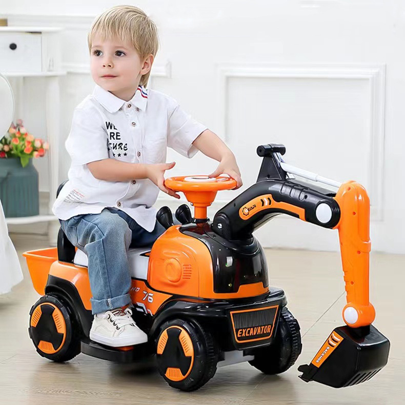 Oversized children's excavator boy's large excavator car can sit excavator can sit people Engineering Car children hook machine toy