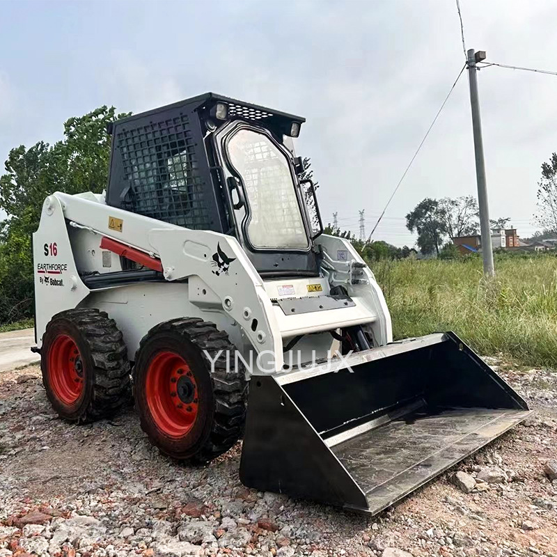 Bobcat noventa por ciento nuevo bobcat cargador S16 ingeniería maquinaria carretilla elevadora cargador de neumáticos en stock carretilla elevadora image 4