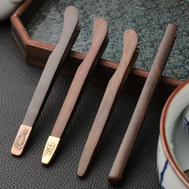 黑檀木茶夹 茶镊子 黑檀木杯夹 茶道套装 泡茶工具 功夫茶具配件