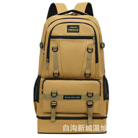 跨境扩容双肩包耐用复古双肩包超大容量登山包打工旅游露营行李包