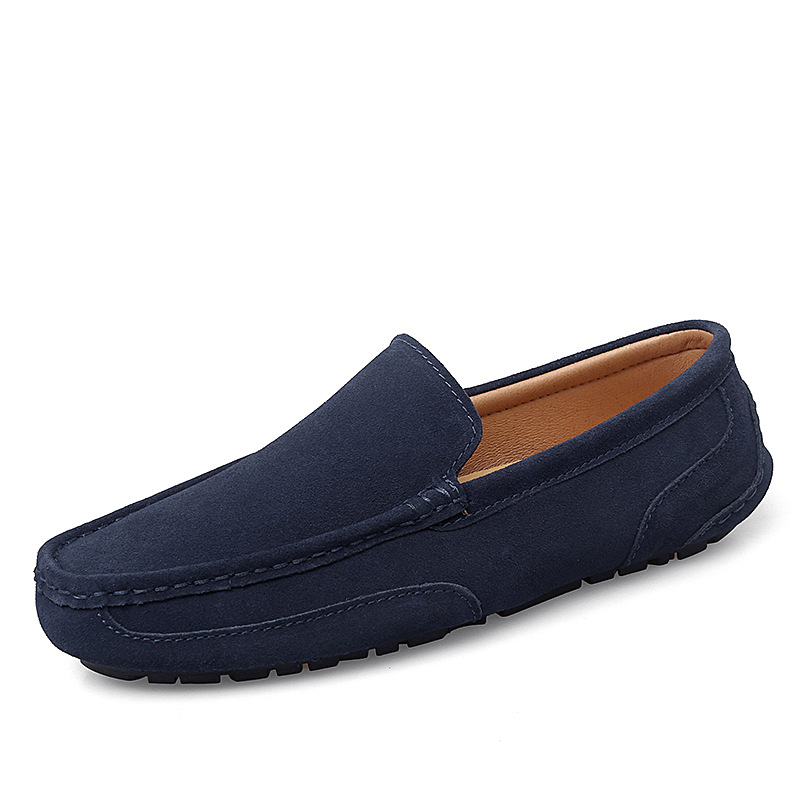 Transfronterizo más el tamaño de los zapatos de los hombres de moda casual forrado de lana caliente Otoño e Invierno ligero perezoso slip-on zapatos de conducción