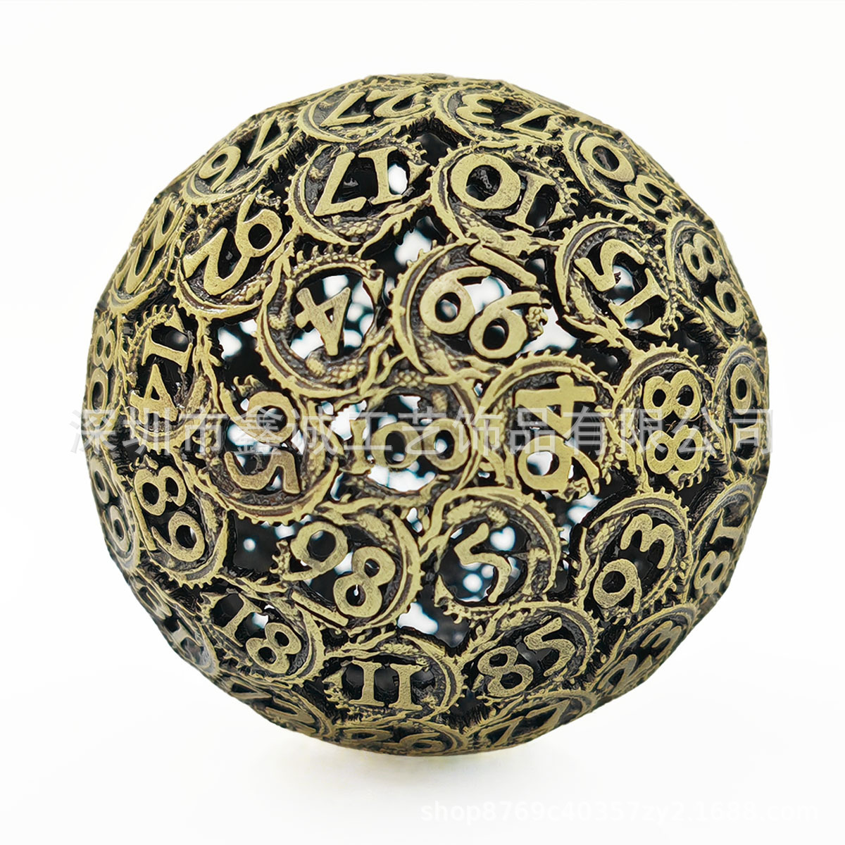 D100 Hollow Metal Dice 100-faced TRPG Dragons and Dungeons…