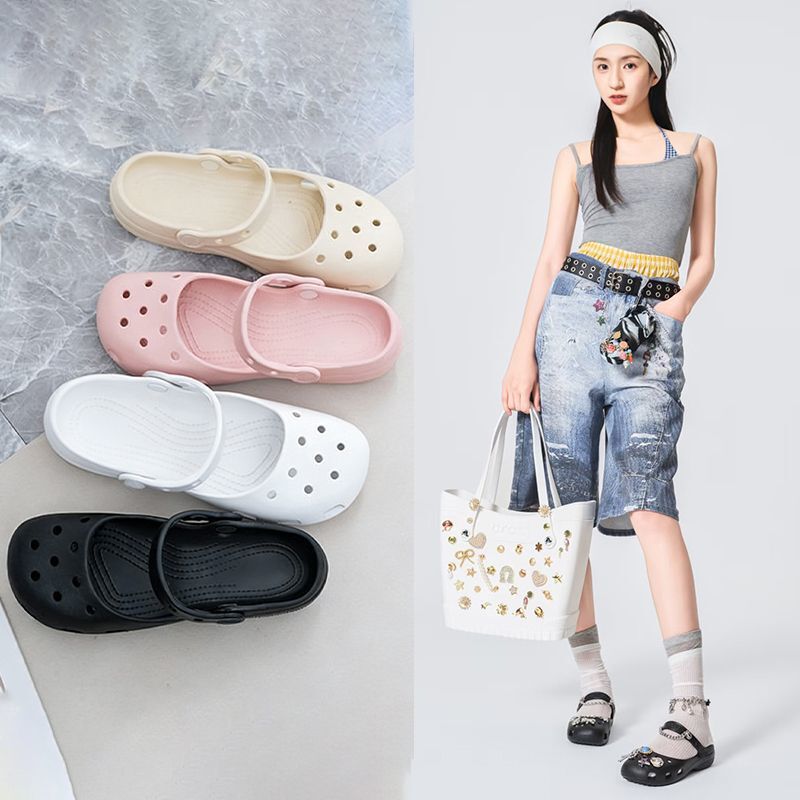 Croos Classic Women's Ballet Beach Casual Clogs Sports Slippers Breathable Shoes Soft-Soled Sandals