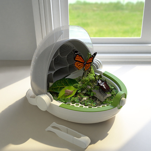 Scientific canned silkworm baby breeding space capsule children's insect observation box live animal breeding bucket silkworm breeding set