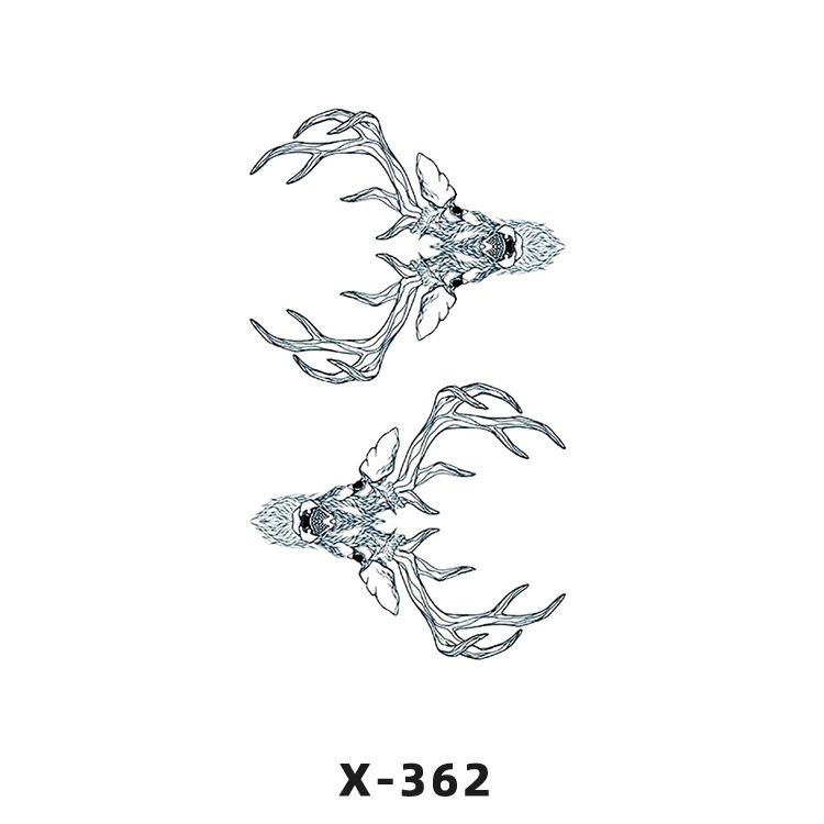 Arco de flor pequeña pegatinas de tatuaje fresco 3D dibujos animados transfronterizo Henna rosa impermeable texto en inglés pegatinas de tatuaje