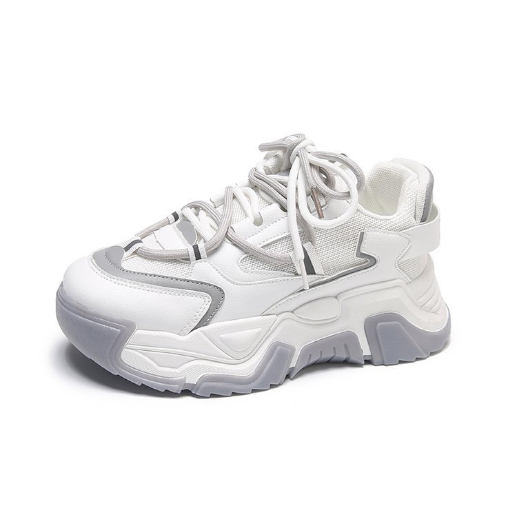 Scarpe da tennis da donna Scarpe in pelle Scarpe da ginnastica Tessuto a rete Calzature comode per assorbimento degli urti_voghion.com