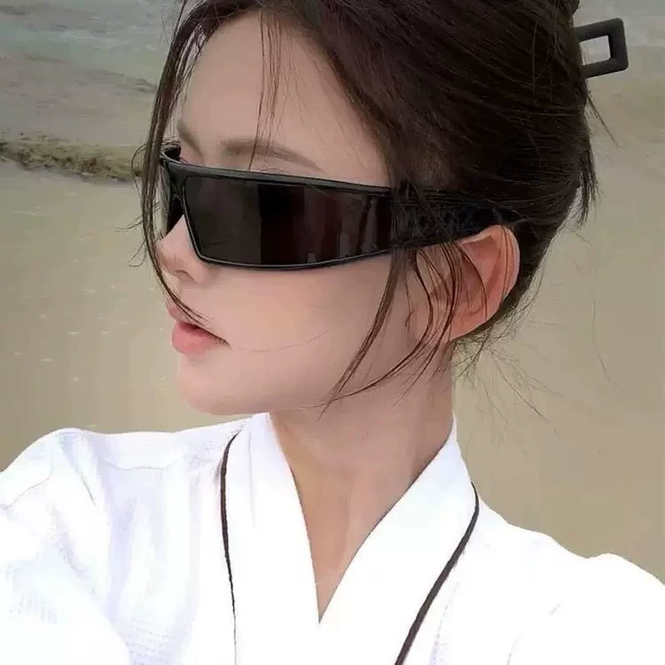 Повязка на голову, модные ветронепроницаемые очки, солнцезащитные очки на солнечной батарее, интернет‑звезда