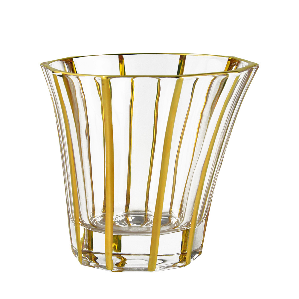 个性描金边水晶玻璃酒杯酒吧 创意红酒啤酒杯水晶玻璃威士忌杯