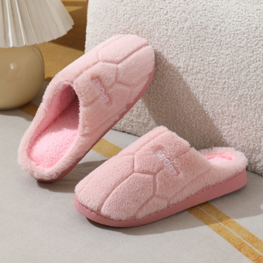 Zapatillas de algodón para mujer en otoño e invierno suela gruesa lindo invierno hogar interior pareja zapatos de algodón de felpa confinamiento zapatillas cálidas