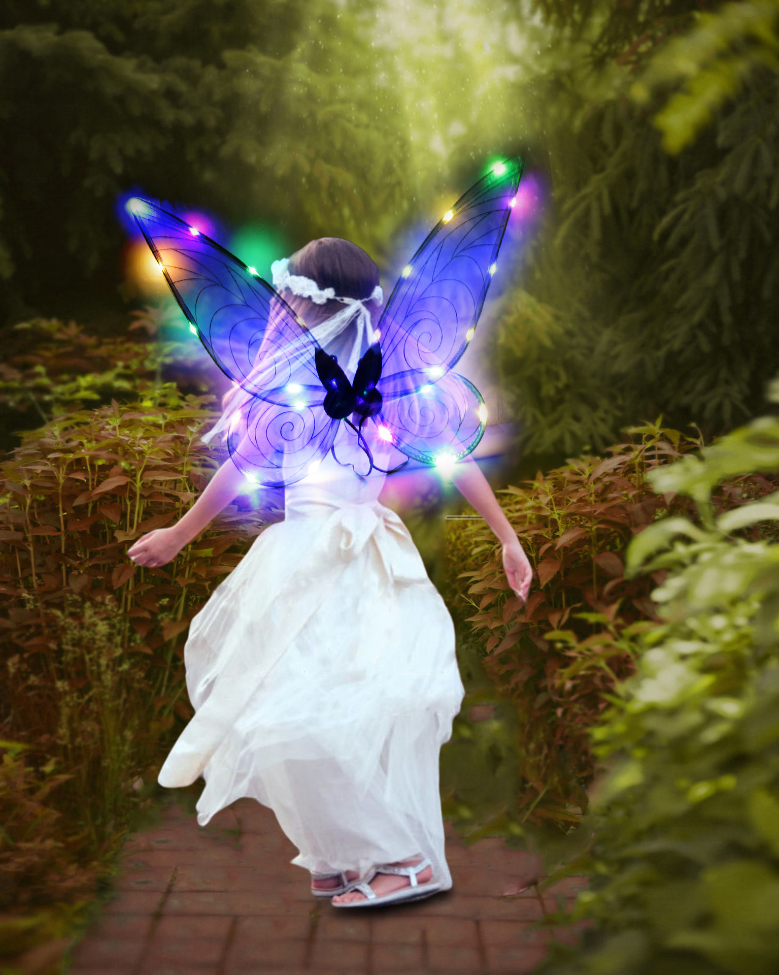 Alas de mariposa elfo transfronterizo plegable colorido alas de Ángel grandes niños adultos accesorios de rendimiento del Festival