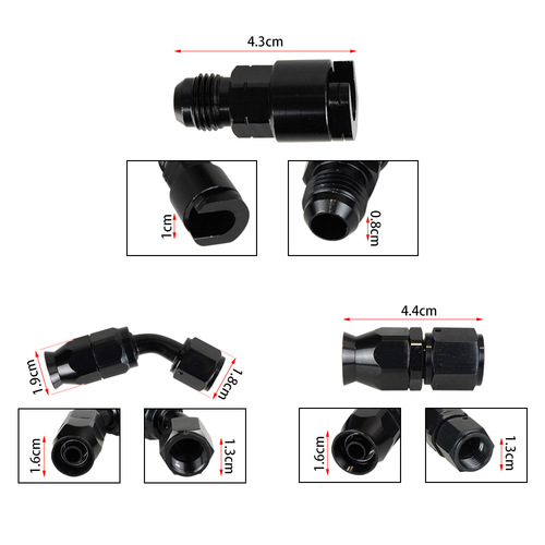 Car Modification PTFE Material 7.6M Nylon Braid Fuel Hose AN6 Fuel Hose Connector Installation Rod Kit