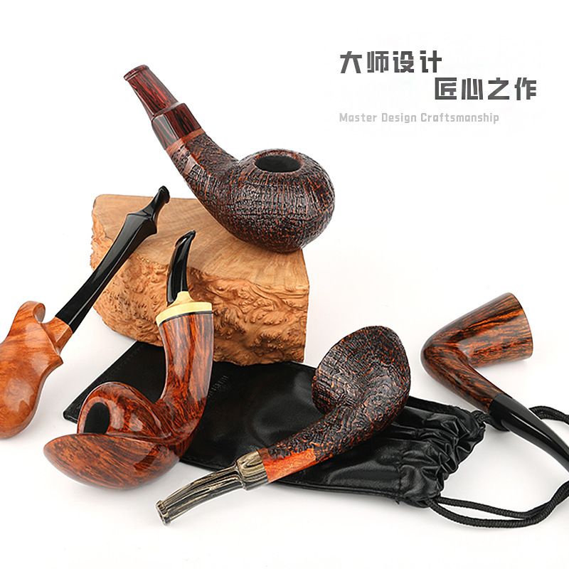 Shield/Flounder/Cow's Head/Prince/Shao Lan Large Freestyle Collection 3mm Flue Pipe Briar Wood, One Item Per Photo
