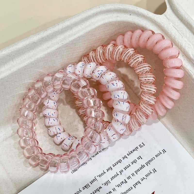 Cabeza coreana simple y de alta calidad linda línea telefónica de punto de onda de verano temperamento fresco cuerda de cabello diaria duradera