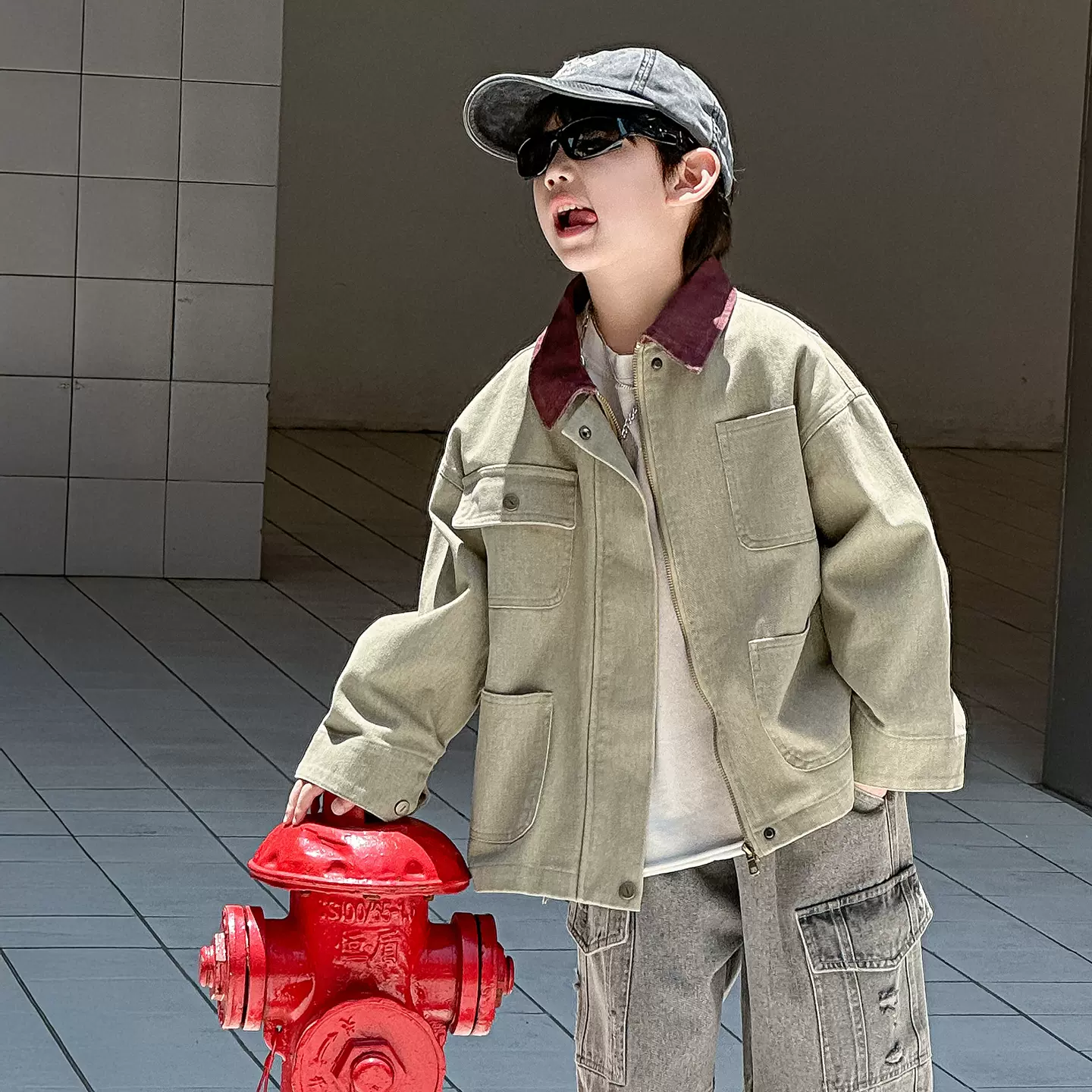 男童外套儿童秋季韩版2025新款童装上衣潮流风男宝宝工装夹克潮牌