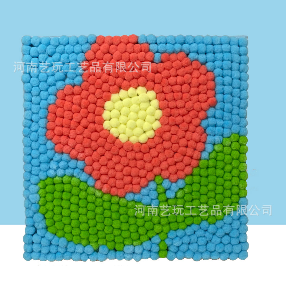 MQH20-066 / 20*20cm（实木内框+画布+毛球材料包）