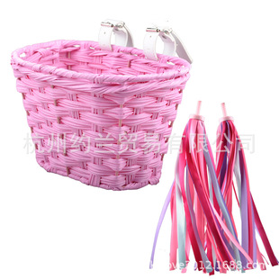 New medium and high-end children's bicycle balance car and other baby carriage basket ribbon hand-woven easy-to-care knot