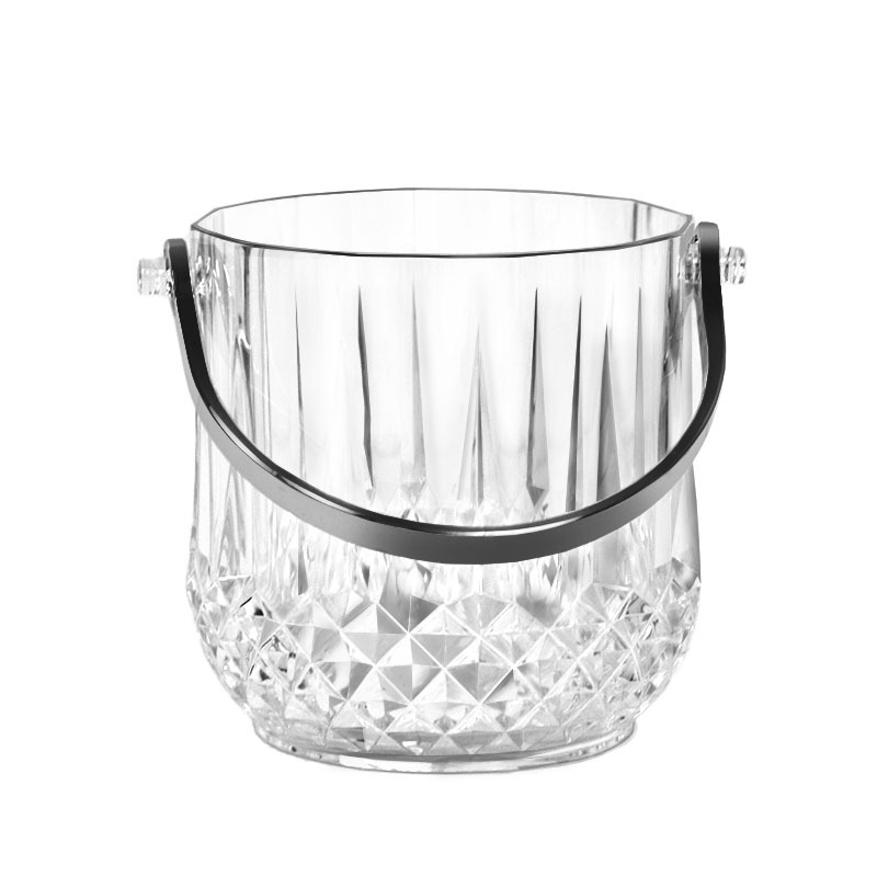 Bar de hielo bar de restaurante casero barril de hielo barril de plástico transparente PS barril de hielo KTV barril de cerveza comercial barril de hielo cristal