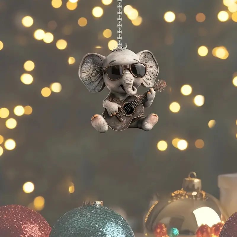 2D nuevo estilo cool elefante regalo de vacaciones colgante plano transfronterizo automóvil espejo retrovisor decoración colgante para el hogar