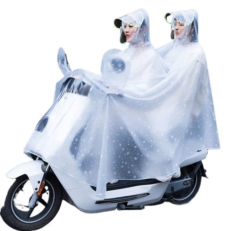 비옷 전기 자동차 배터리 성인 싱글 여성 초대형 두꺼운 판초 더블 비옷 새 비옷