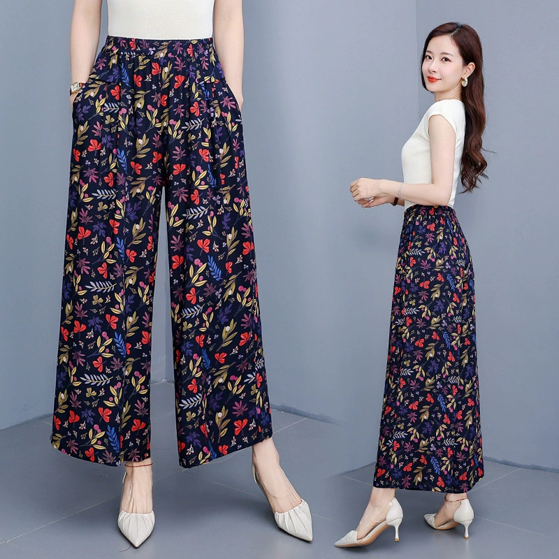 2025 новый летний широкий брюки для детей свободный размер плюс размер брюки укороченные брюки юбка