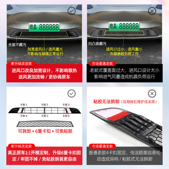 Applicable to Huanxin Tesla Model3/Y Insect Net Front Middle Net Air Conditioning Air Inlet Mask Water Stop Strip Accessories