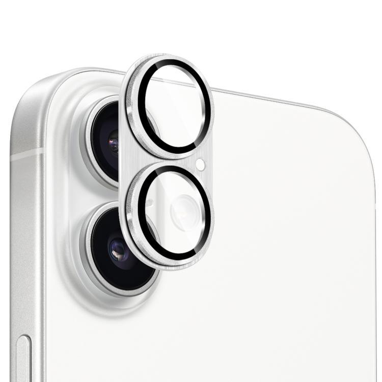 ENKAY Brush Armour AR Aluminio impermeable + vidrio temperado película protectora de lente metálica para iPhone 17