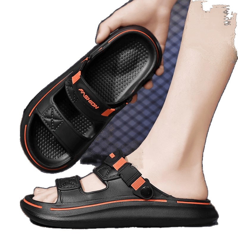 2025 nuevas zapatillas deportivas para exteriores, moda de verano para hombres, resistente al desgaste, pisando mierda, pies, sandalias de playa de doble uso para conducir