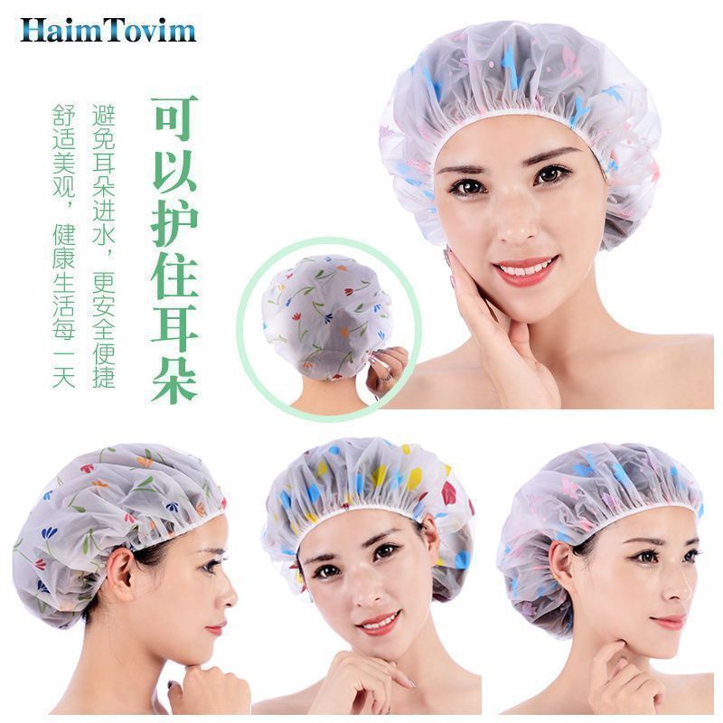 厚いバス帽防水シャワーキャップシャワーキャップキッチン油煙防止帽子女性用シャワーキャップ防湿|undefined