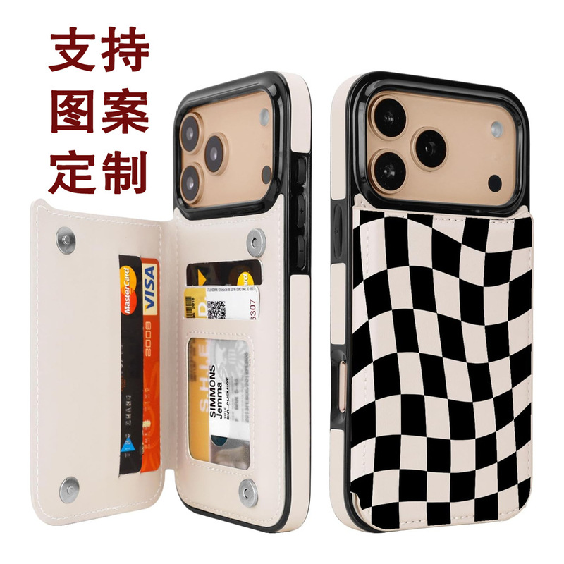 Suitable for Apple 17Promax16E Bracket Card Holder Wallet Pattern Custom Painted Animal Phone Case Protective Cover Suitable for Apple 17Promax16E Bracket Card Holder Wallet Pattern Custom Painted Animal Phone Case Protective Cover