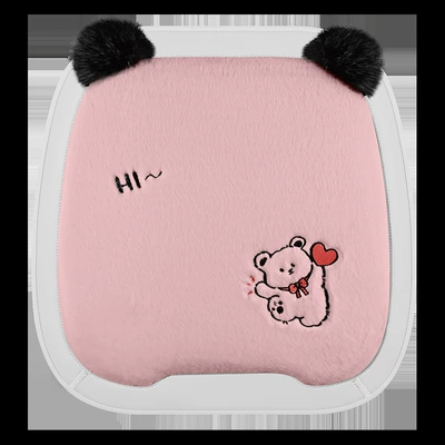 Car Winter Plush Cushion Monolithic Cartoon Plush Elevated Seat Cushion Thickened Plush Seat Cushion Non-Slip Fat Cushion (Wool pad) - square-pad-sakura-powder-square-mat