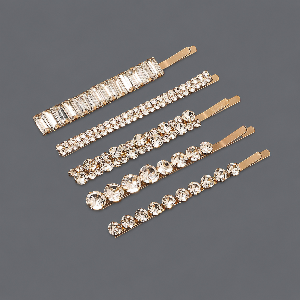 Horquilla de zirconio de lujo ligero europeo y americano con incrustaciones de diamantes, pinza de pelo de alta gama para mujer, suministro mayorista transfronterizo directo de fábrica.