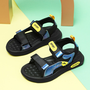 Children's Shoes Boys Non-slip 2025 Summer New Sports Soft Sole Beach Shoes Boys Casual Lightweight Wear-resistant Sandals