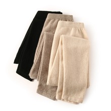 2025秋冬季新款羊绒裤子女山羊绒针织女裤休闲裤松紧腰长裤打底裤