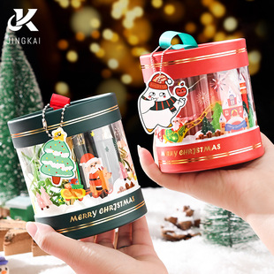 In stock Christmas Apple box packing box transparent cartoon gift box Christmas Eve Apple candy box exquisite wholesale