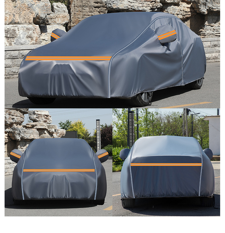 Manufacturer's Direct Delivery of Thickened Car Canvas Covers, Rainproof and Sunproof 600D Genuine Canvas, Light-Blocking and Heat-Insulating Full Cover