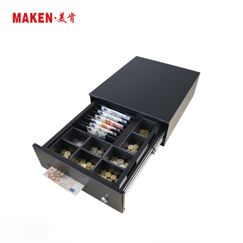 High-end Slide track Cash Drawer Cashier Cash Drawer Removable Aluminum Cash Money Box Independent Coin Money box customization