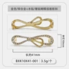 No. 4/C0020-Golden diamond-inlaid bow-shaped shoe buckle/piece