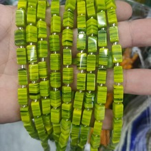 长方形6x12mm尼泊尔渐变琉璃散珠diy手工编织手链饰品批发