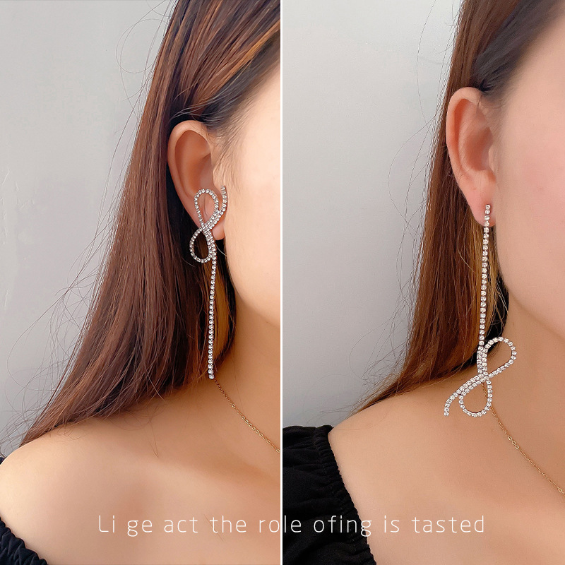 Boucles D&#39;oreilles Arc Tempérament Boucles D&#39;oreilles Sauvages Boucles D&#39;oreilles Gland display picture 8