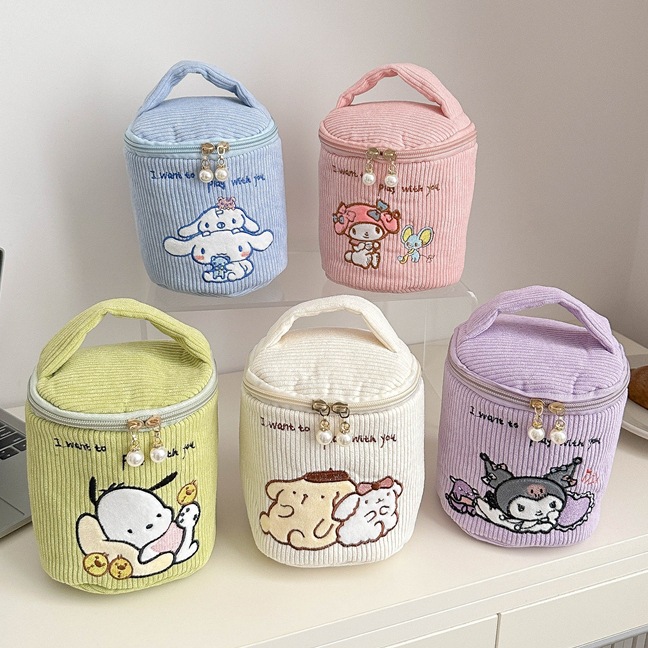 Cartoon Japanese cute capacious handheld cosmetic bag