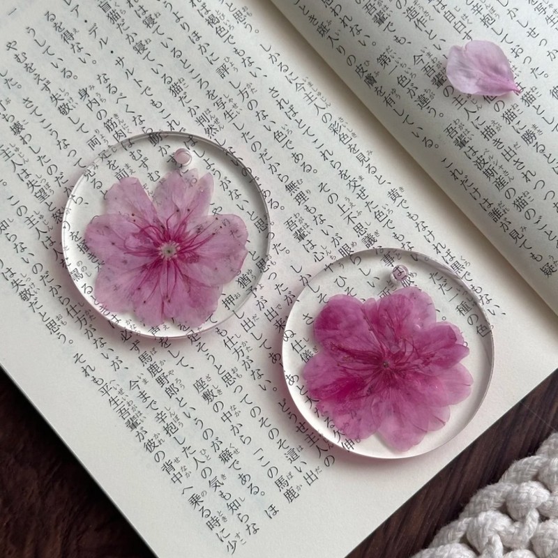 さくら限定｜エポキシ桜植物標本 永遠の花 ドライフラワー オーナメント ペンダント ギフト お土産 母|undefined